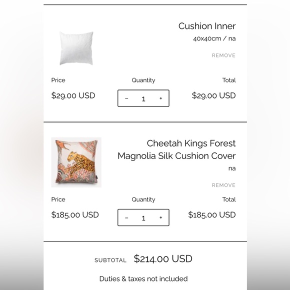 { Ardmore } - Cheetah Kings Forest Magnolia Silk Cushion Cover & Insert - Picture 6 of 6